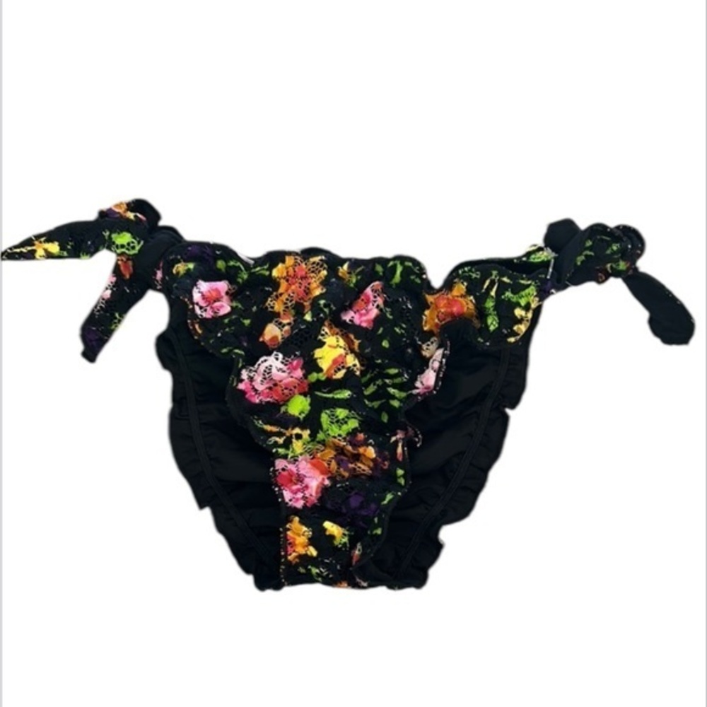 ROSAPOIS lace floral bikini swim bottoms size 2